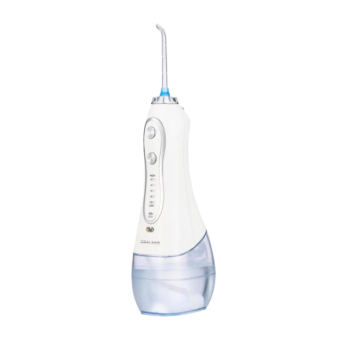 ORALSAN® WF5 Idropulsore Dentale Cordless da Viaggio - Serbatoio 300 ml, 5 Modalità, Waterproof Ids SpA