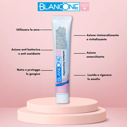 BlancOne® Duetto Dentifricio Sbiancante con Enzimi Naturali e Principi Attivi - BlancOne®
